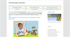Desktop Screenshot of hacerfotomontajesinfantiles.com