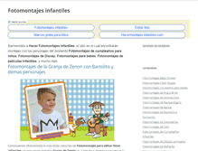 Tablet Screenshot of hacerfotomontajesinfantiles.com